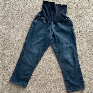 Oh Baby By Motherhood Maternity Pregnancy Jean Capris With Belly Band | Medium